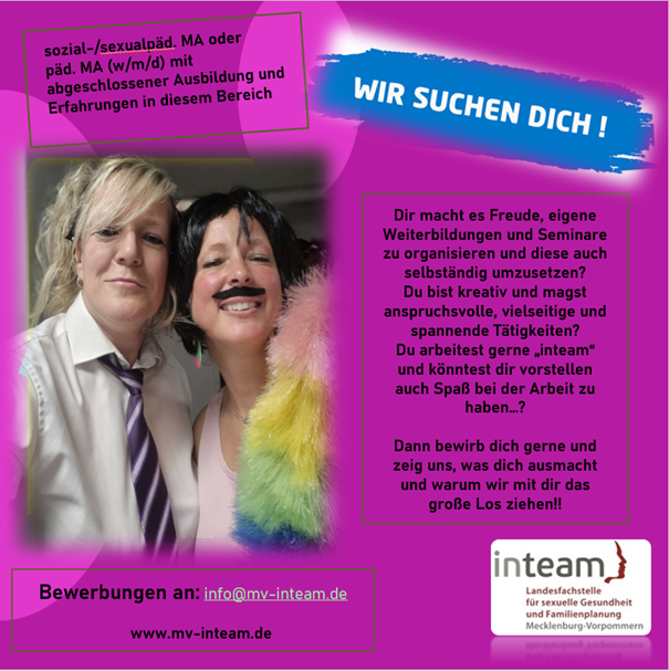 Mitarbeiter*in im sozial-/sexualpädagogischen bzw. pädagogischem Bereich (d/w/m)